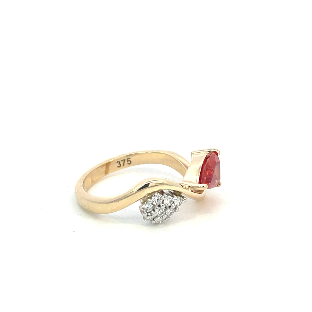 Orange Sapphire & Diamond Dress Ring - Markbridge Jewellers