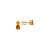 Orange Sapphire Stud Earrings - Markbridge Jewellers