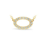Oval Diamond Necklace - Markbridge Jewellers