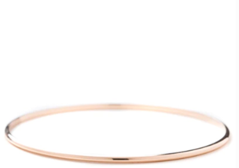 Oval Gold Bangle -yellow, white and rose gold - Markbridge Jewellers