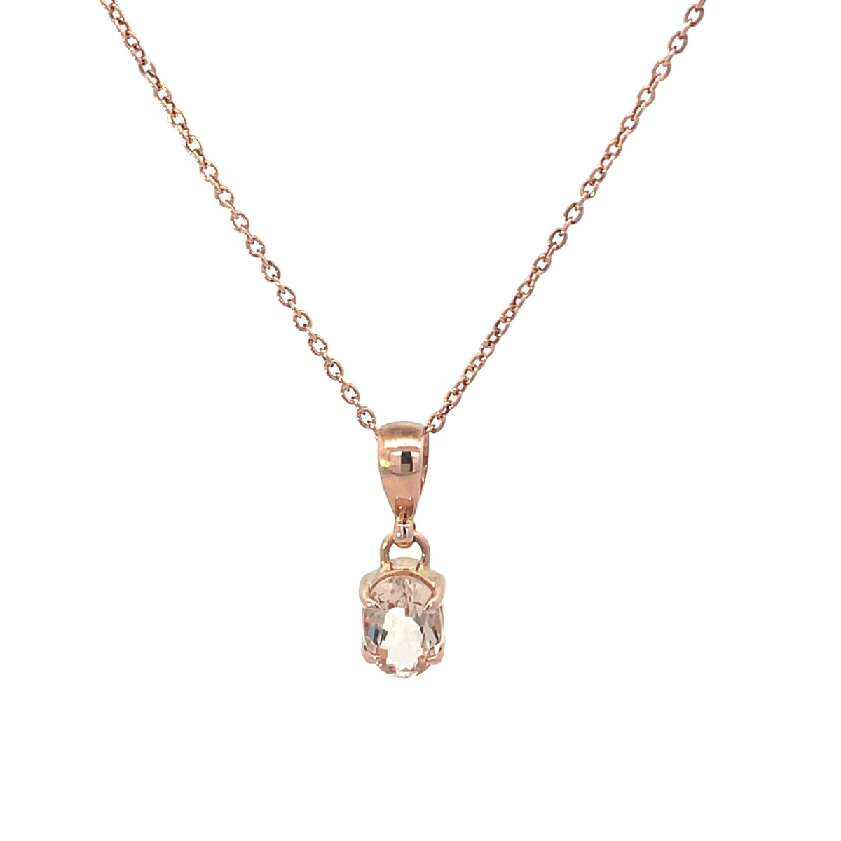 Oval Morganite Pendant - Markbridge Jewellers