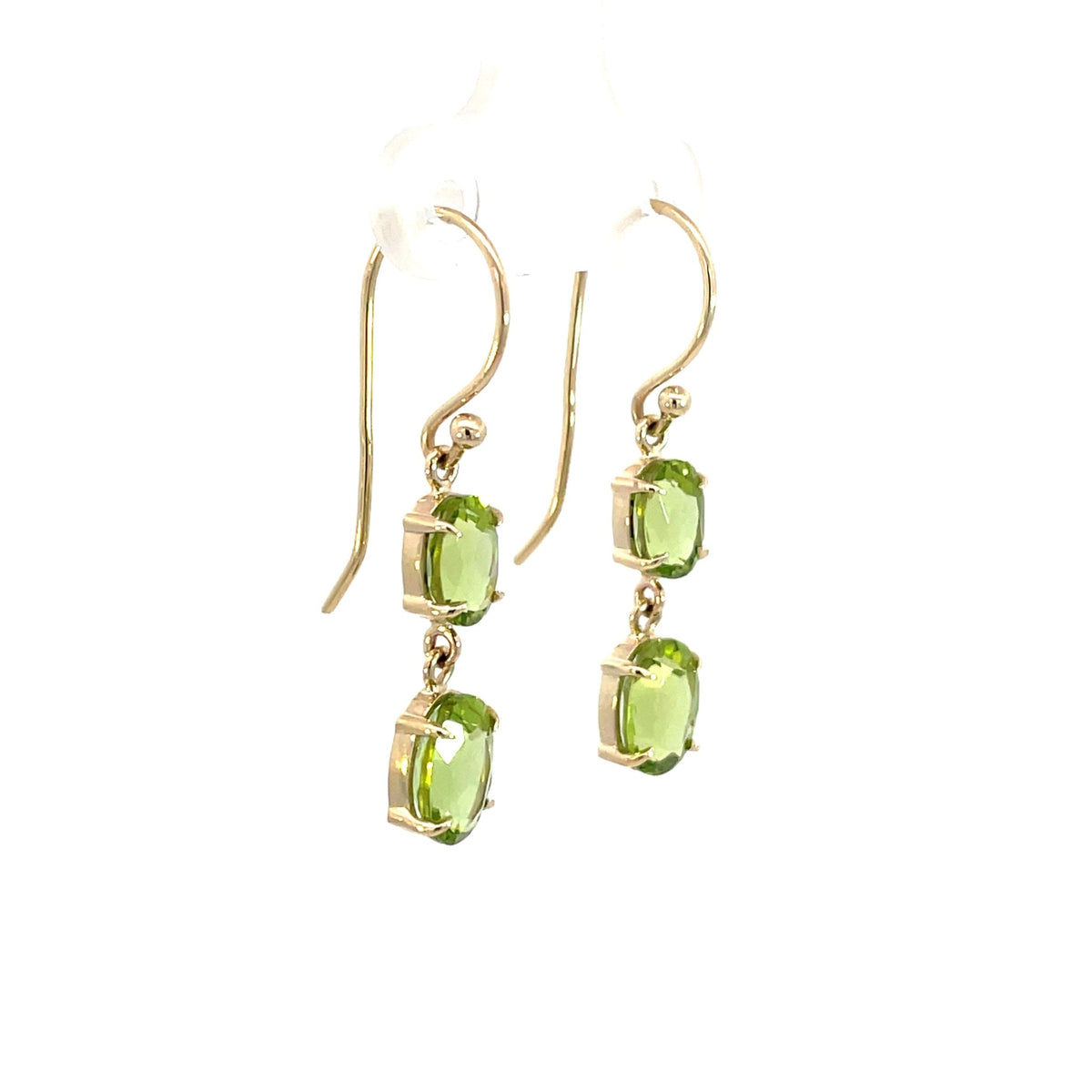 Peridot Double Drop Earrings - Markbridge Jewellers