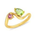 Peridot & Pink Sapphire Dress Ring - Markbridge Jewellers