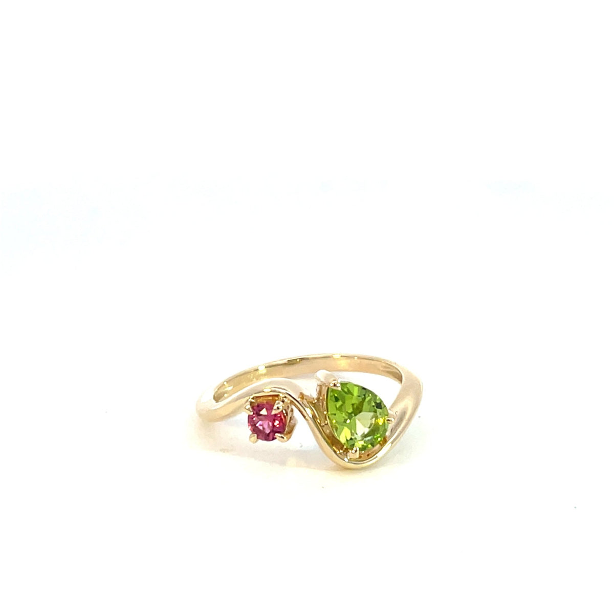 Peridot & Pink Sapphire Dress Ring - Markbridge Jewellers