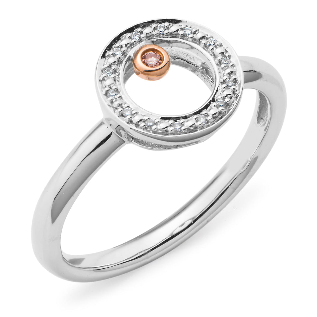 Pink Diamond Circle Ring - Markbridge Jewellers