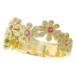 Pink Sapphire Art Deco Band Ring - Markbridge Jewellers