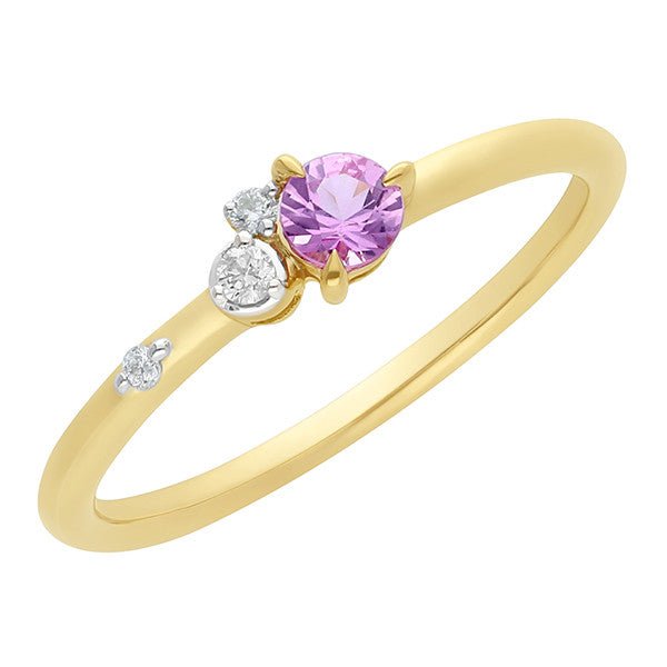 Pink Sapphire & Diamond Dress Ring - Markbridge Jewellers