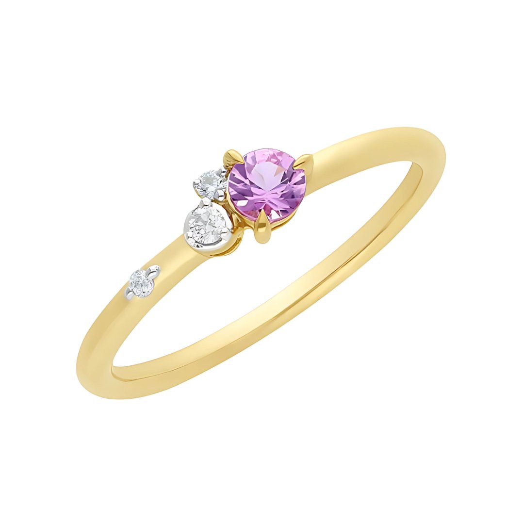 Pink Sapphire & Diamond Dress Ring - Markbridge Jewellers