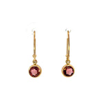 Pink Tourmaline Sharp Drop Earrings - Markbridge Jewellers