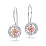 Pink & White Diamond Earrings - Markbridge Jewellers