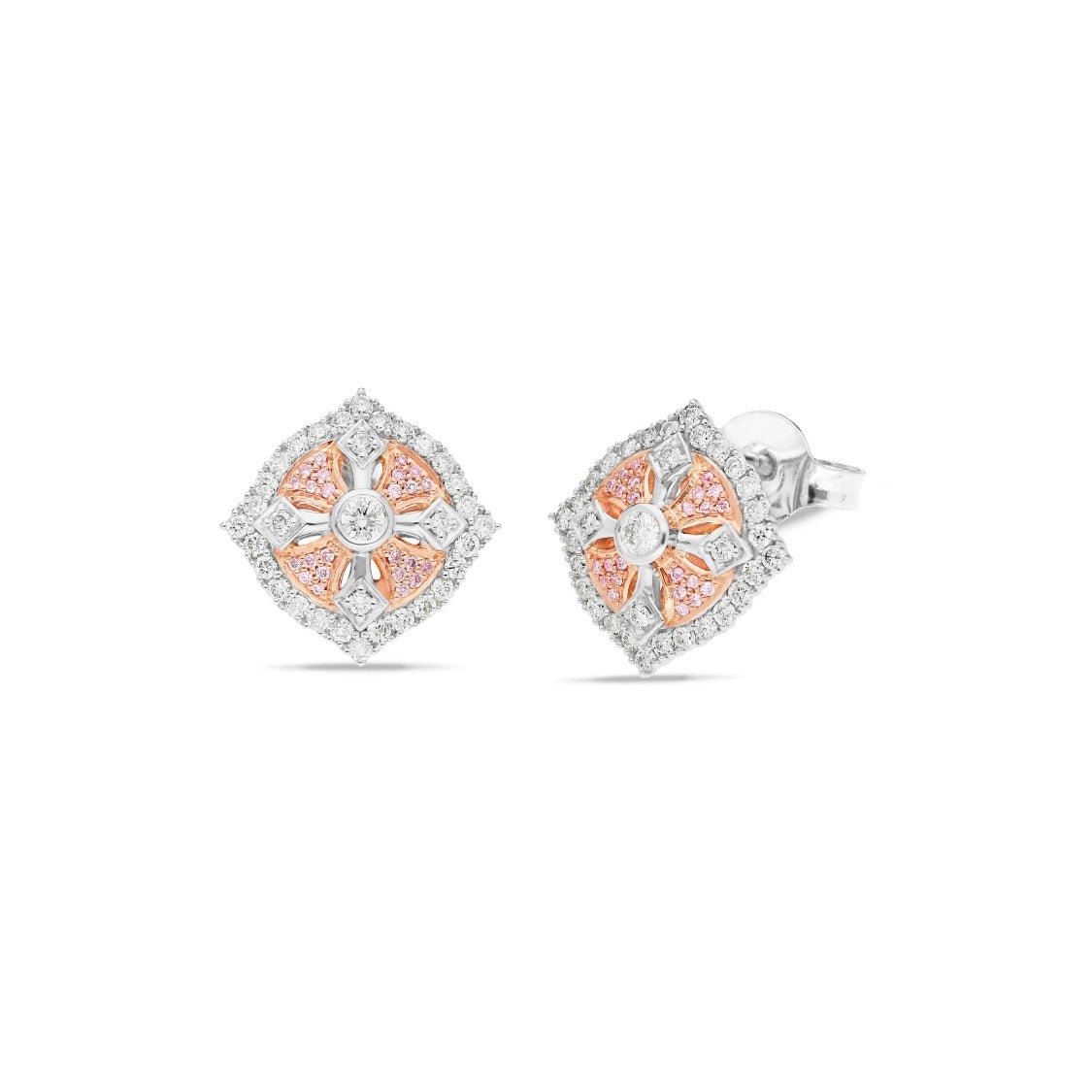 Pink & White Diamond Earrings - Markbridge Jewellers