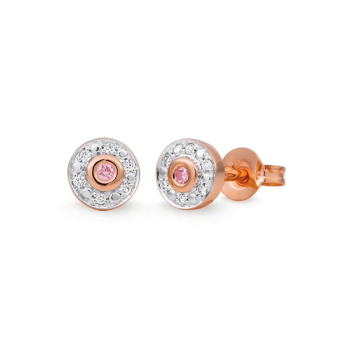 Pink & White Diamond Earrings - Markbridge Jewellers