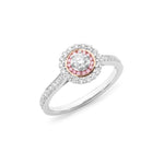 Pink & White Diamond Engagement Ring - Markbridge Jewellers