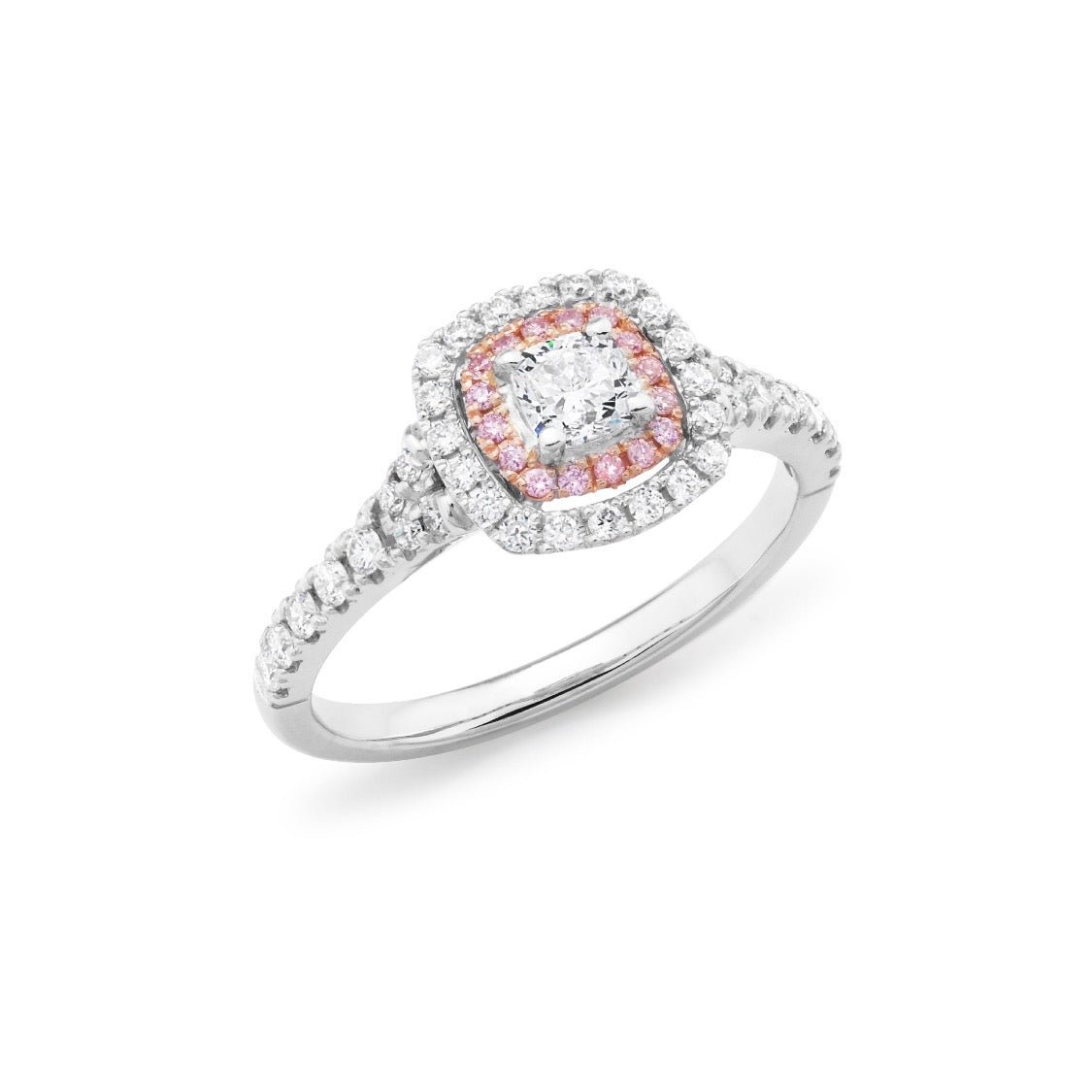 Pink & White Diamond Engagement Ring - Markbridge Jewellers