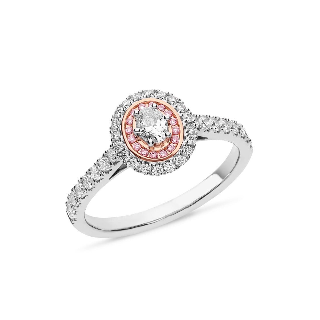 Pink & White Diamond Engagement Ring - Markbridge Jewellers