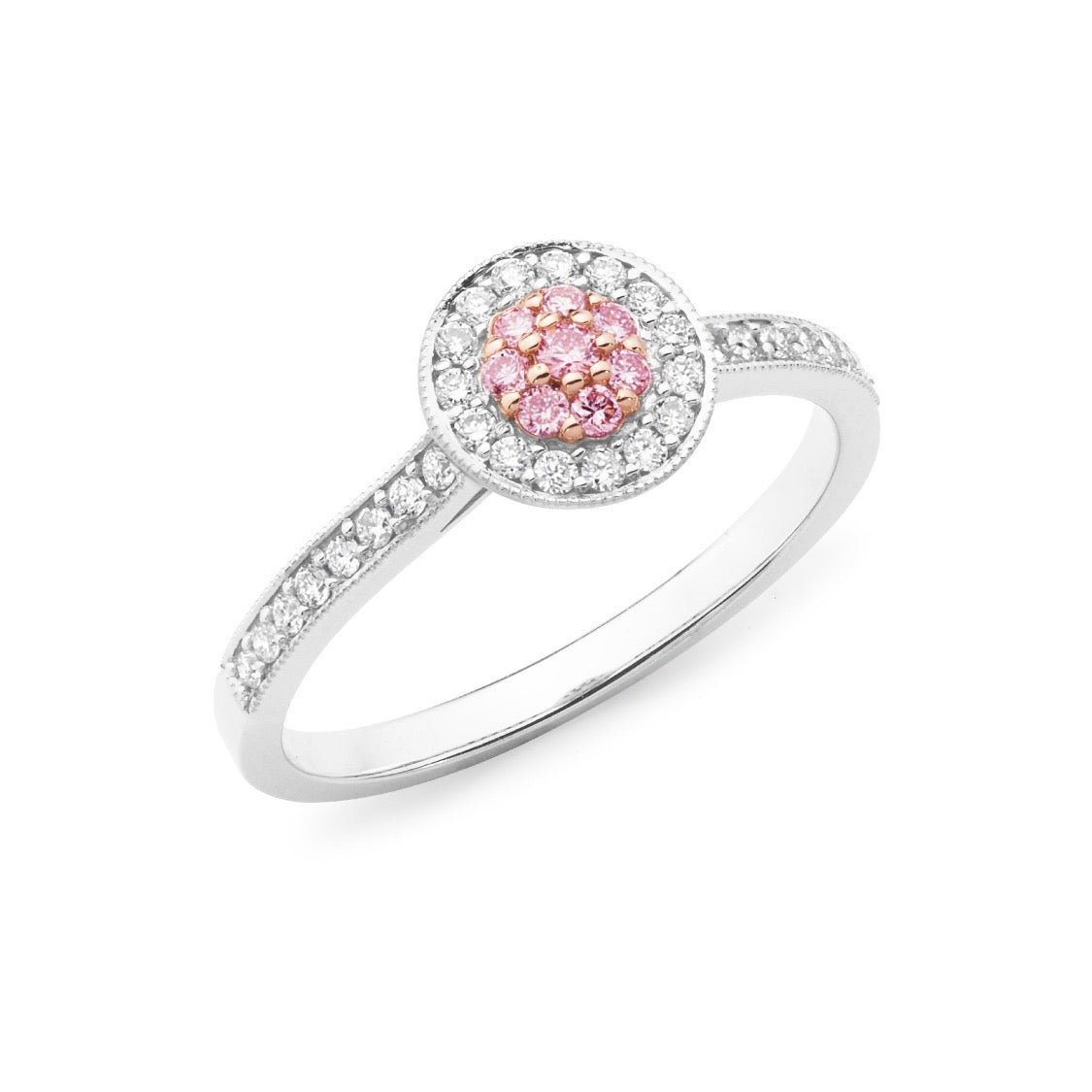 Pink & White Diamond Engagement Ring - Markbridge Jewellers