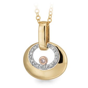 Pink & White Diamond Multi - Coloured Gold Pendant - Markbridge Jewellers