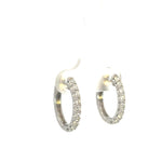 Platinum Diamond Huggie Earrings - Markbridge Jewellers