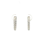 Platinum Diamond Huggie Earrings - Markbridge Jewellers