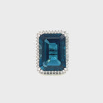 London Blue Topaz & Diamond Dress Ring