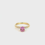 Pink Sapphire Diamond Engagement Ring