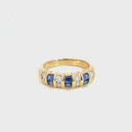 18ct Yellow Gold Sapphire & Diamond Dress Ring