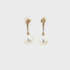 Diamond and Pearl Drop Earrings - Markbridge Jewellers