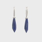 Lapis and Diamond Longline Earrings
