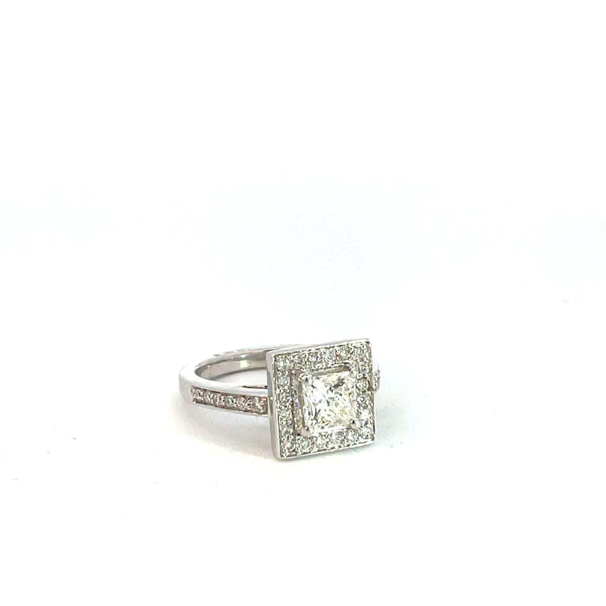 Princess Cut Square Cluster Engagement Ring - Markbridge Jewellers