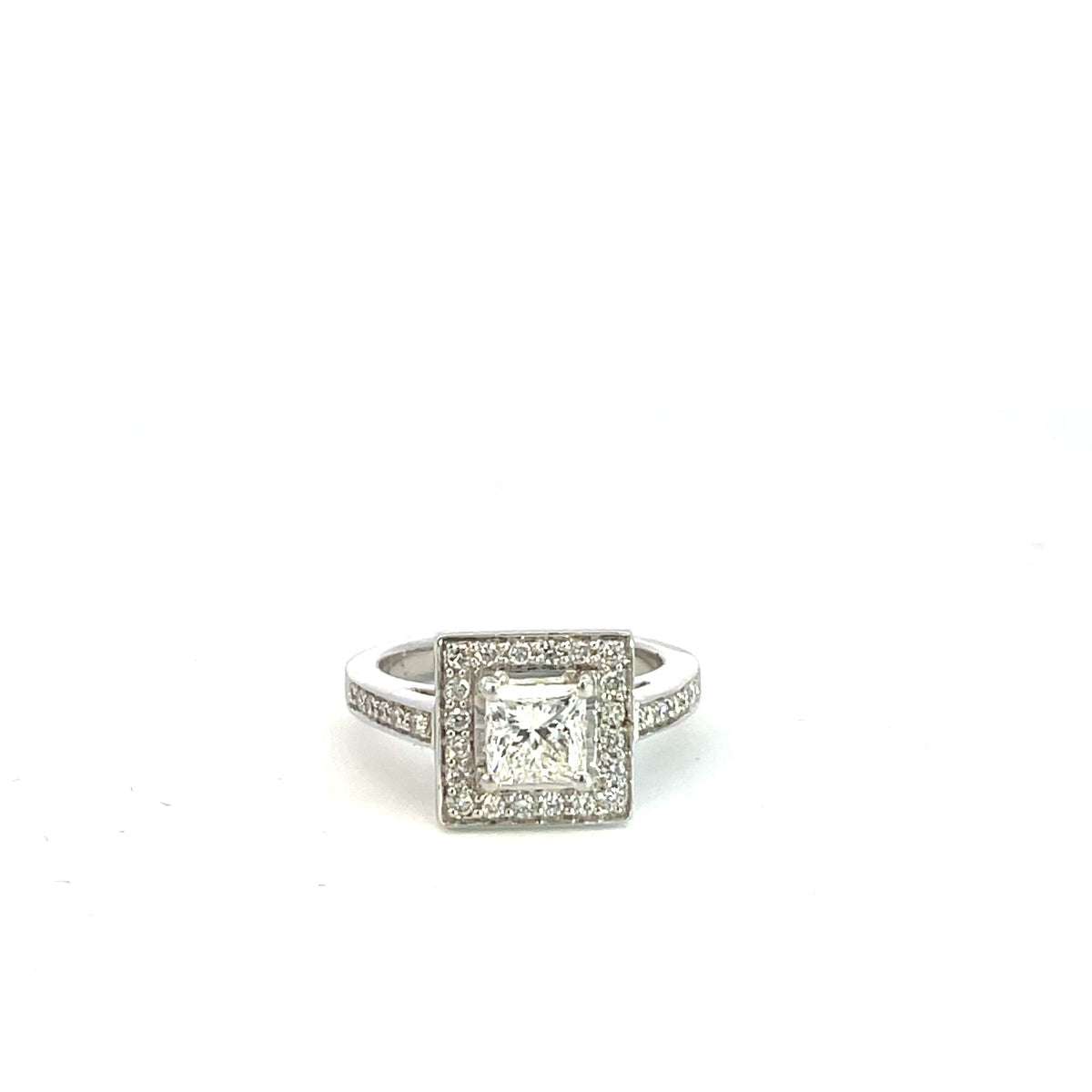 Princess Cut Square Cluster Engagement Ring - Markbridge Jewellers