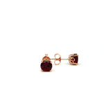 Rose Gold Garnet Stud Earrings - Markbridge Jewellers
