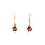 Round Pink Tourmaline Drop Earrings - Markbridge Jewellers