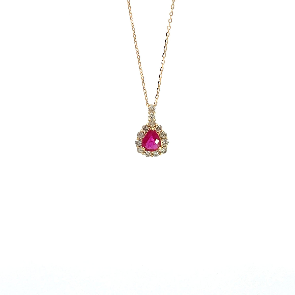 Ruby and Diamond Cluster Pendant - Markbridge Jewellers