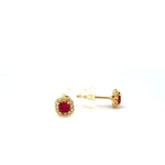 Ruby & Diamond Stud Earrings - Markbridge Jewellers