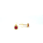 Ruby & Diamond Stud Earrings - Markbridge Jewellers