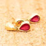 Ruby Drop Stud Earrings - Markbridge Jewellers