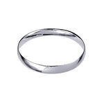 Silver 10mm Wide Solid Comfort Fit Golf Bangle - Markbridge Jewellers