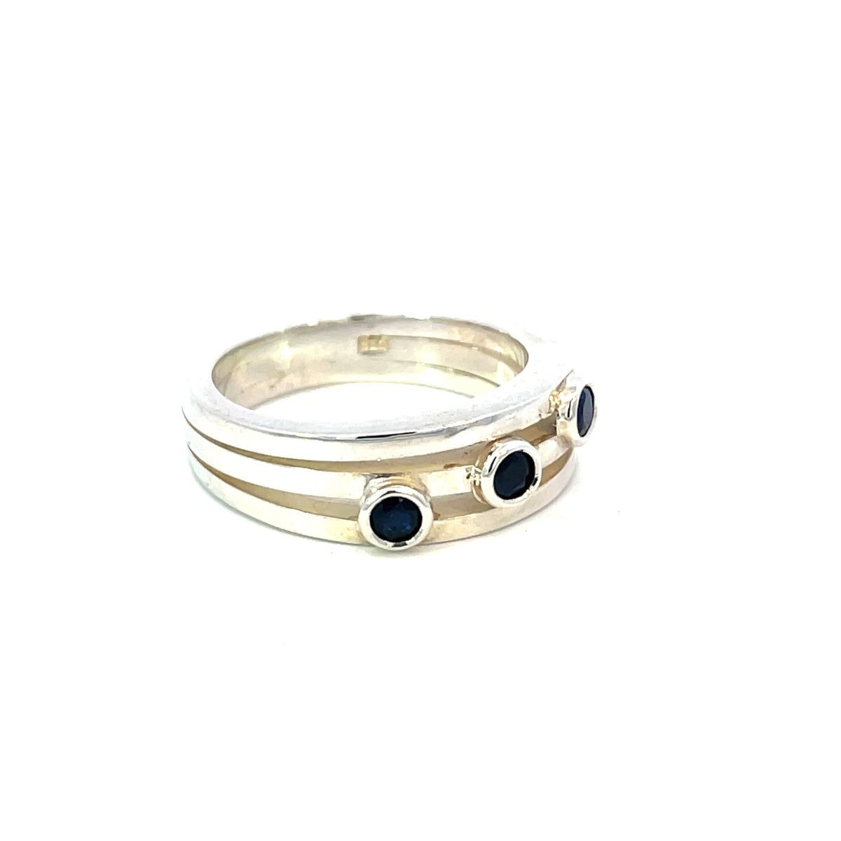 Silver and Sapphire Ring - Markbridge Jewellers