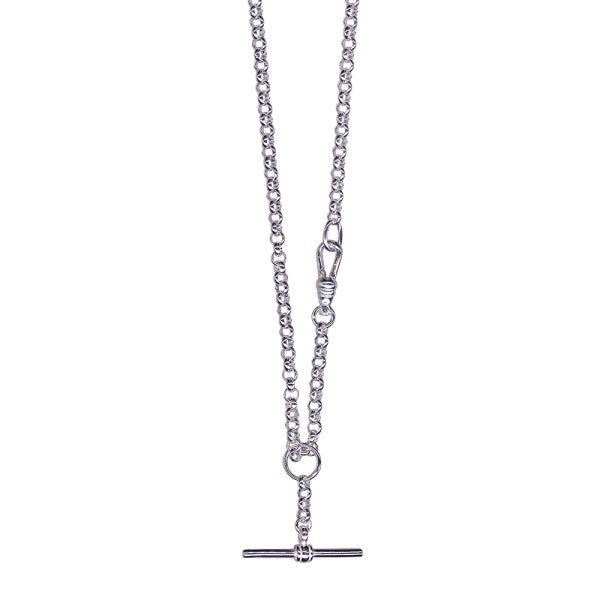 Silver Belcher Fob Necklet 3.50mm - Markbridge Jewellers