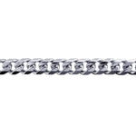 Silver Bevelled Curb Chain 8.0mm - Markbridge Jewellers