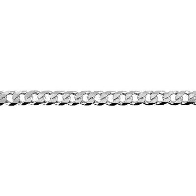 Silver Bevelled Curb Chain - Markbridge Jewellers