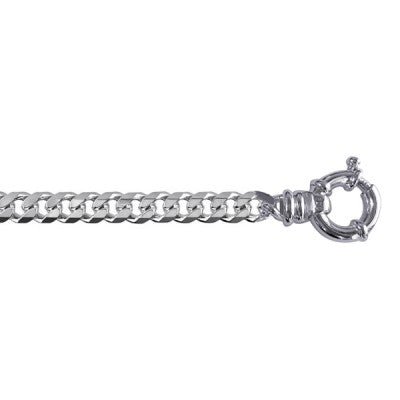 Silver Curb Bolt Ring Chain - Markbridge Jewellers