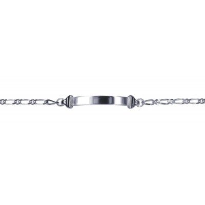 Silver Figaro ID Bracelet - Markbridge Jewellers