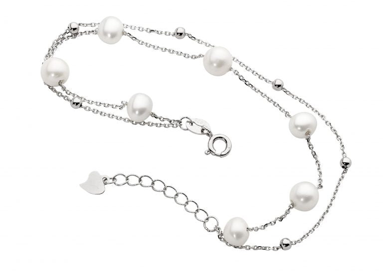 Silver & Freshwater Pearl Bracelet - B218 - Markbridge Jewellers