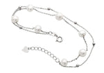 Silver & Freshwater Pearl Bracelet - B218 - Markbridge Jewellers