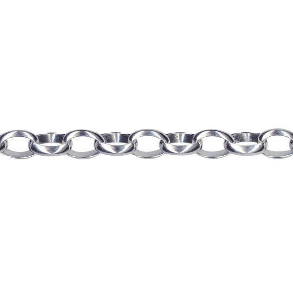 Silver Oval Belcher Chain 9.50mm - Markbridge Jewellers