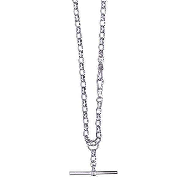 Silver Oval Belcher Fob Necklet 6.20mm - Markbridge Jewellers