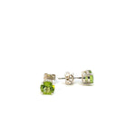 Silver Peridot Stud Earrings - Markbridge Jewellers