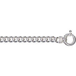 Silver Round Curb Bolt Ring Chain - Markbridge Jewellers