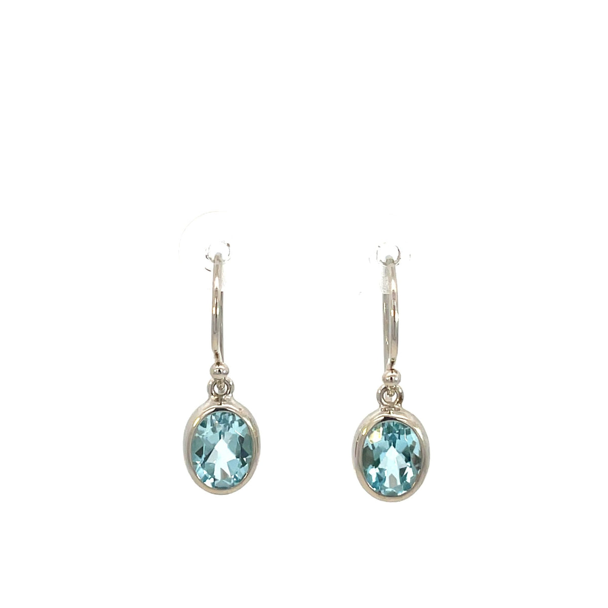 Silver & Topaz Drop Earrings - Markbridge Jewellers